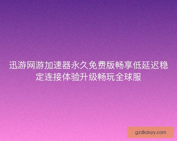 迅游网游加速器永久免费版畅享低延迟稳定连接体验升级畅玩全球服 迅游网游加速器永久免费版畅享低延迟稳定连接体验升级畅玩全球服